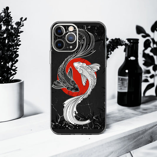 Coque Le Yin et le Yang pour iPhone 16, 15, 14, 13, 12, 11, X, XR, SE, 8, 7,